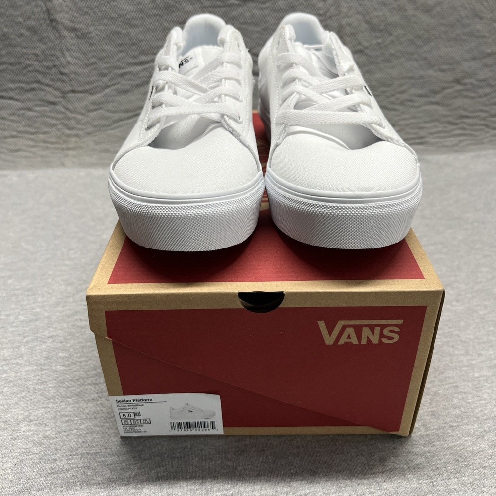 Vans Seldan Platform Canvas Sneaker White Shoe Womens Size 6 VN000CP1YB2 - Picture 10 of 11